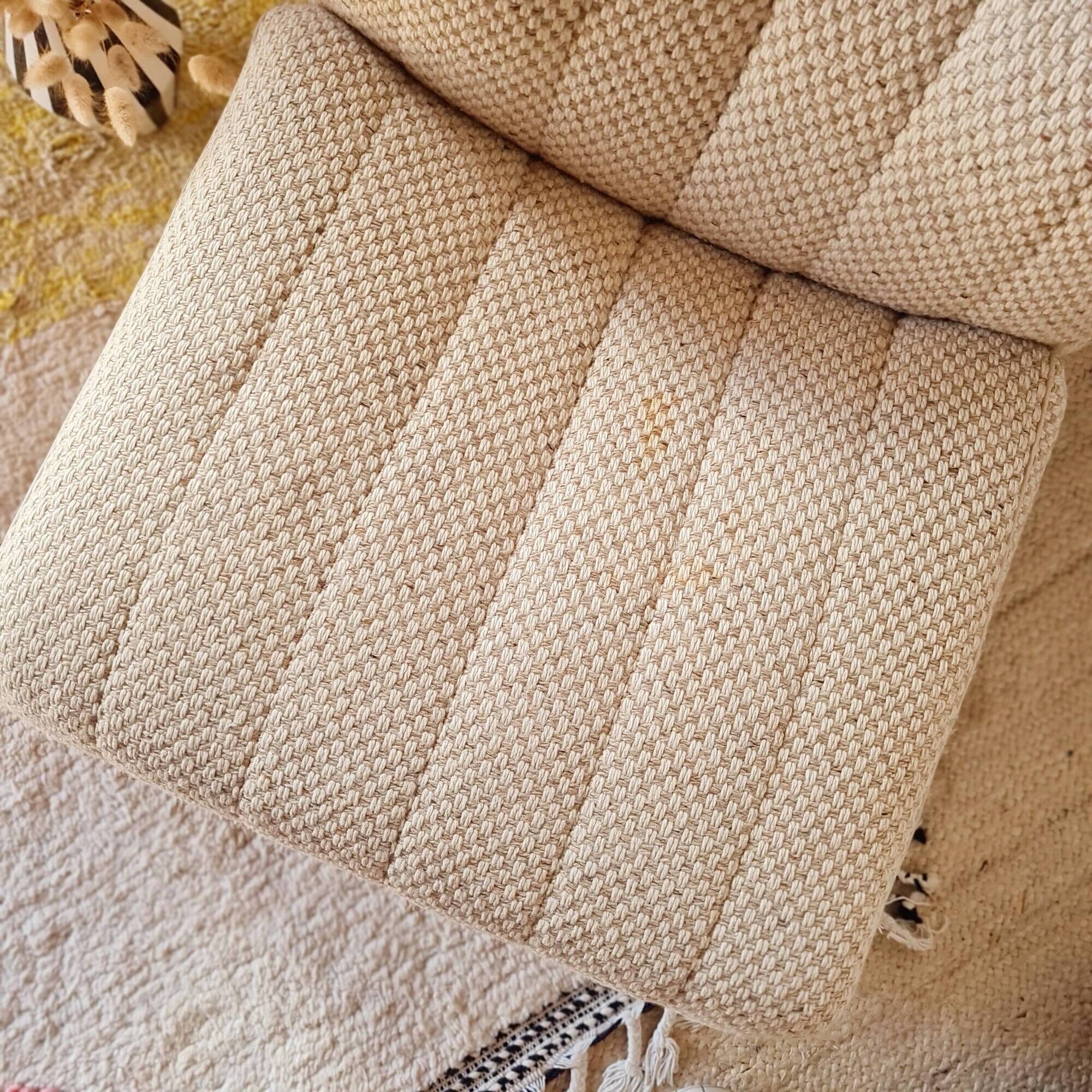 Vintage wool armchair, International Furniture Paris - 70s