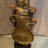 Covered vase in hard stone carved China