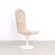 Set of 4 vintage velvet tulip swivel chairs, 1970s