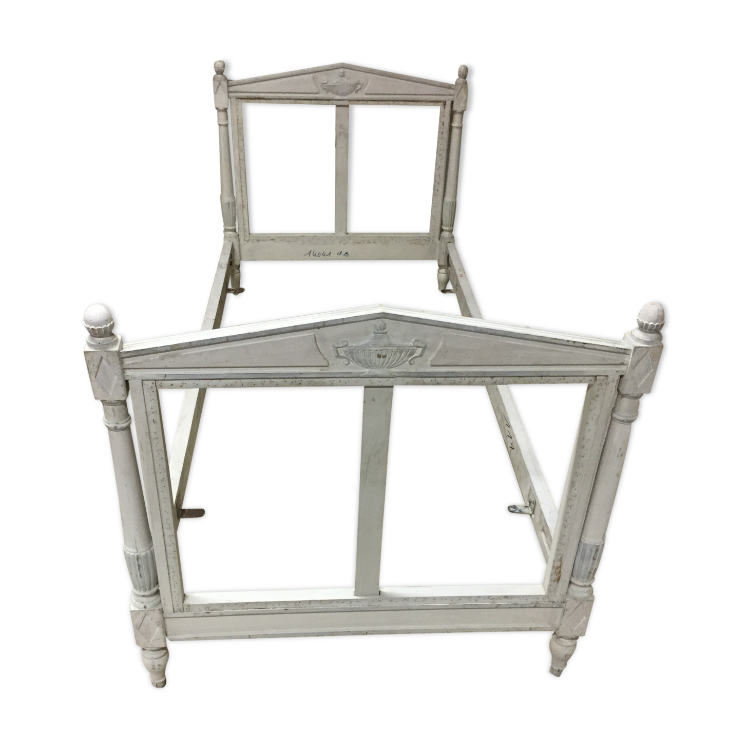 White executive-style bed