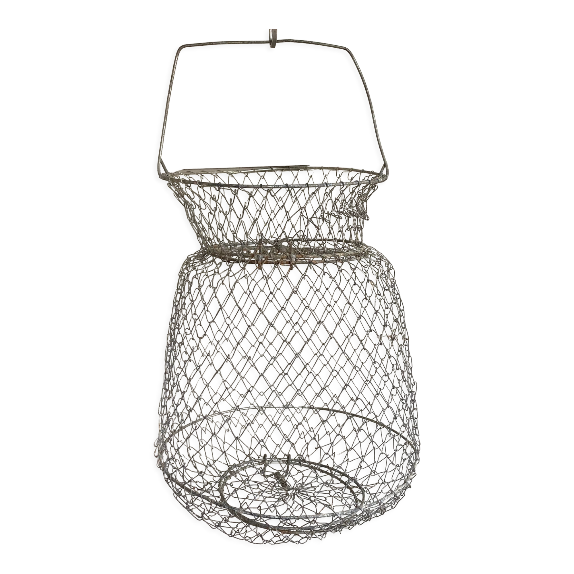 Panier De Pêche Ancien - Vintage UK - Occasion Bon État