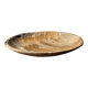 Ashtray, circular dish or plate in grey-orange petrified wood D25.5