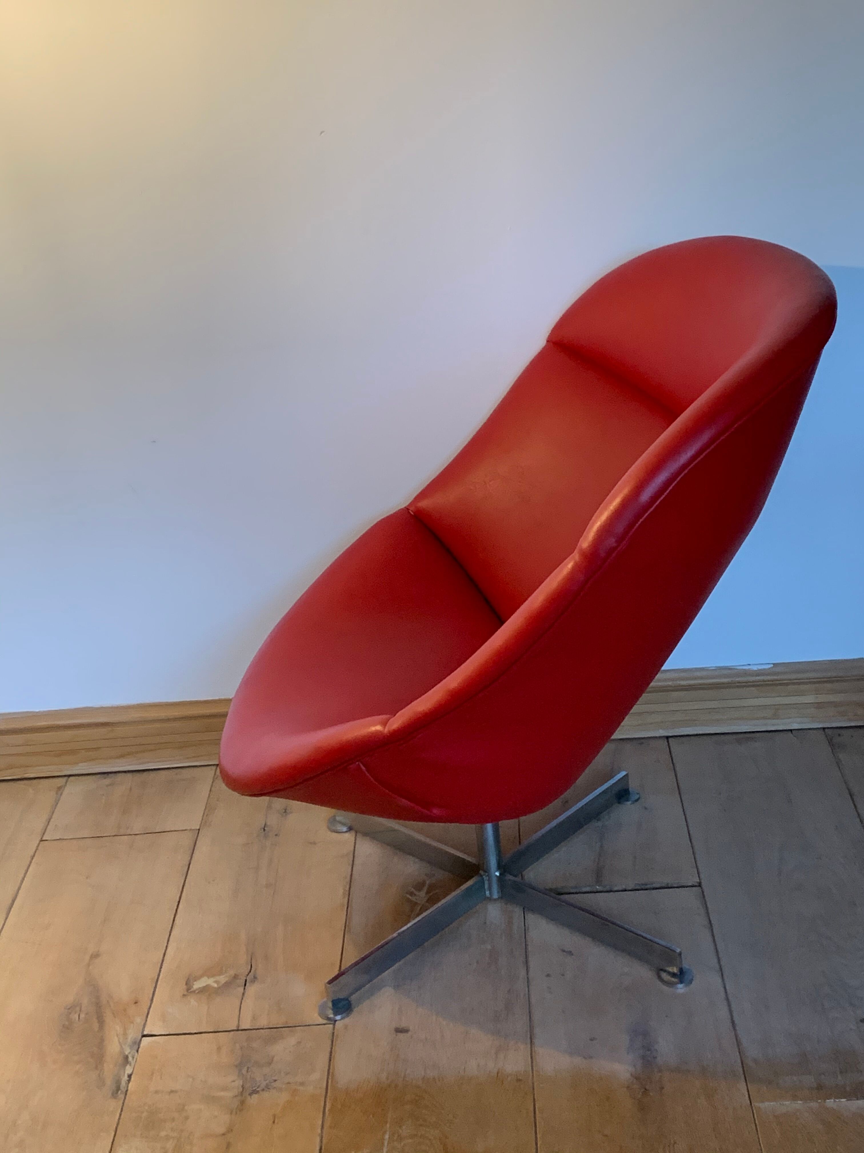 Fauteuil Egg vintage Rohé Noordwolde, années 1960
