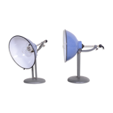 Paire de lampes de table bauhaus fabriquées en tchéquie des années 1930