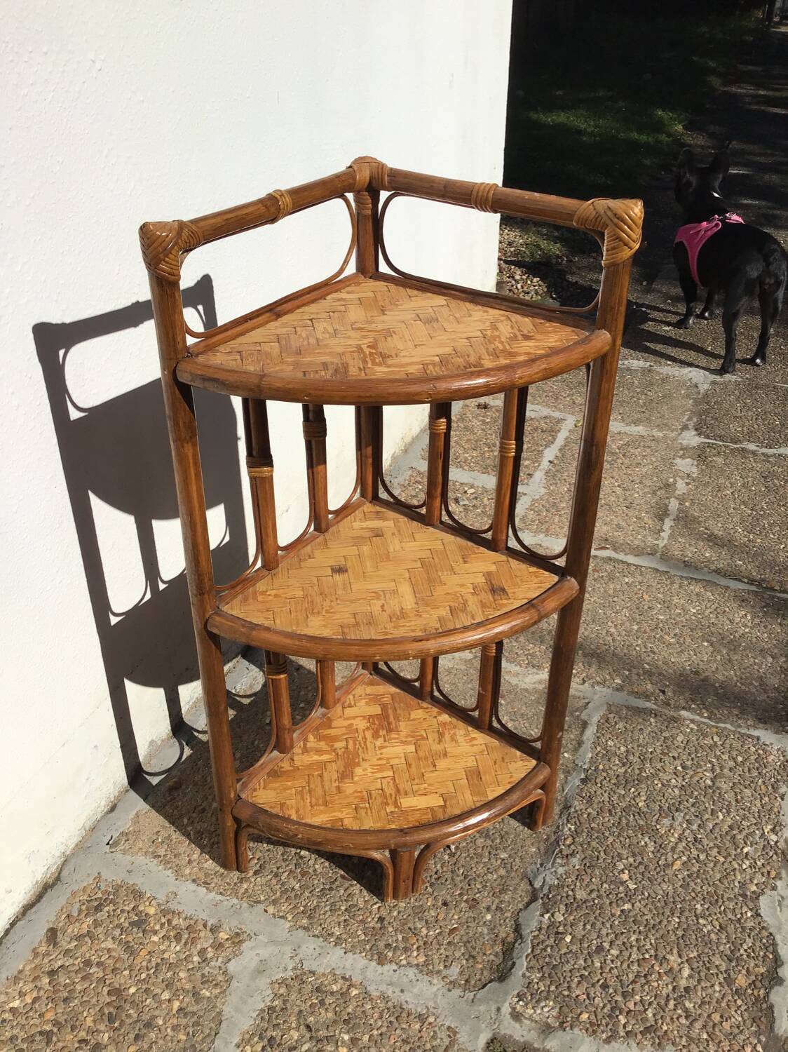 Rattan corner unit