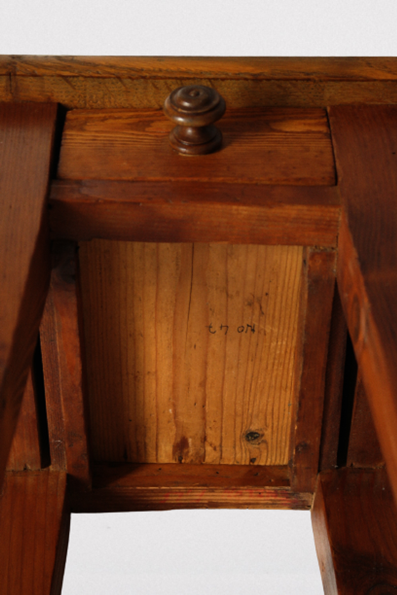 Pair of vintage country bedside tables oak and fir