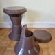 Pair of diabolo stools Giganplast, Italy, Space age