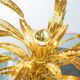Exquisite Italian Golden Palm Tree Floor Lamp with 3 Sparkling Branches 70s