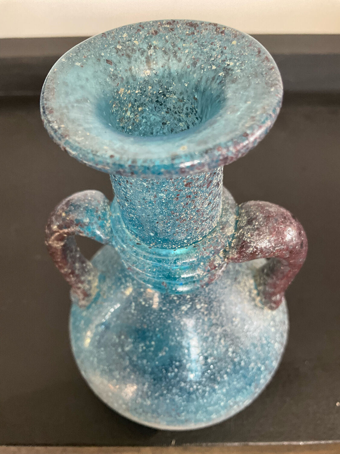 Old vase "Scovo" in Murano glass paste
