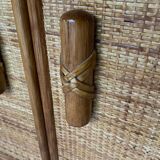 Vintage rattan bookcase 70s