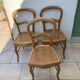 Lot de 3 chaises cannées Louis Philippe