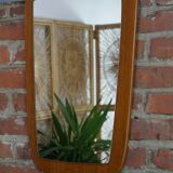 Teak mirror cut "Barrel" 38 x 60 cm
