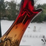 Vintage Murano Style Sommerso Glass Vase – Hand Blown Italian Art Glas