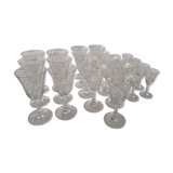 Finely carved antique crystal glasses