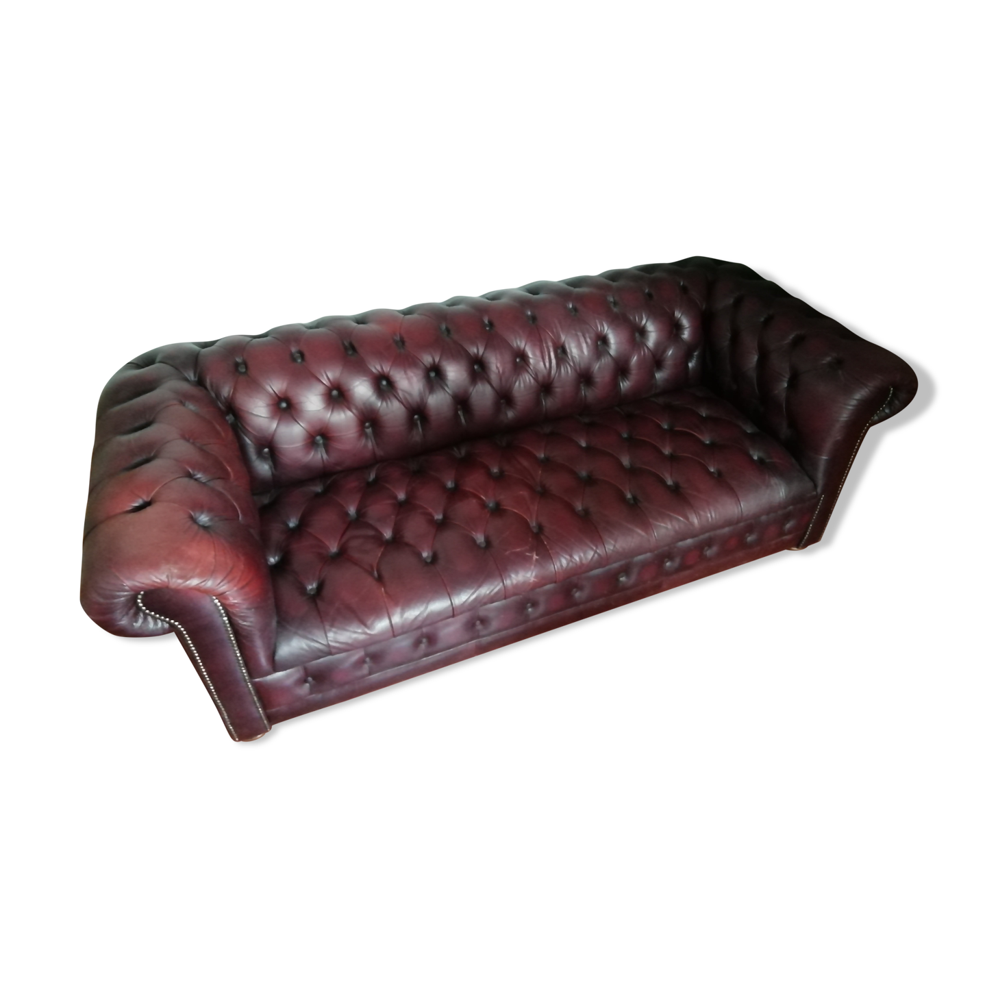 Sofa Chesterfield Vintage 60's-80's red burgundy