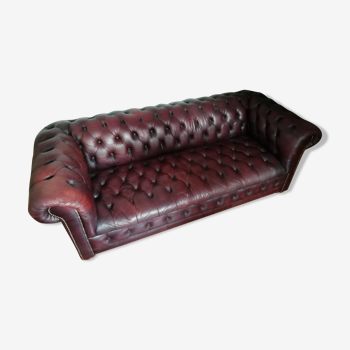Sofa Chesterfield Vintage 60's-80's red burgundy