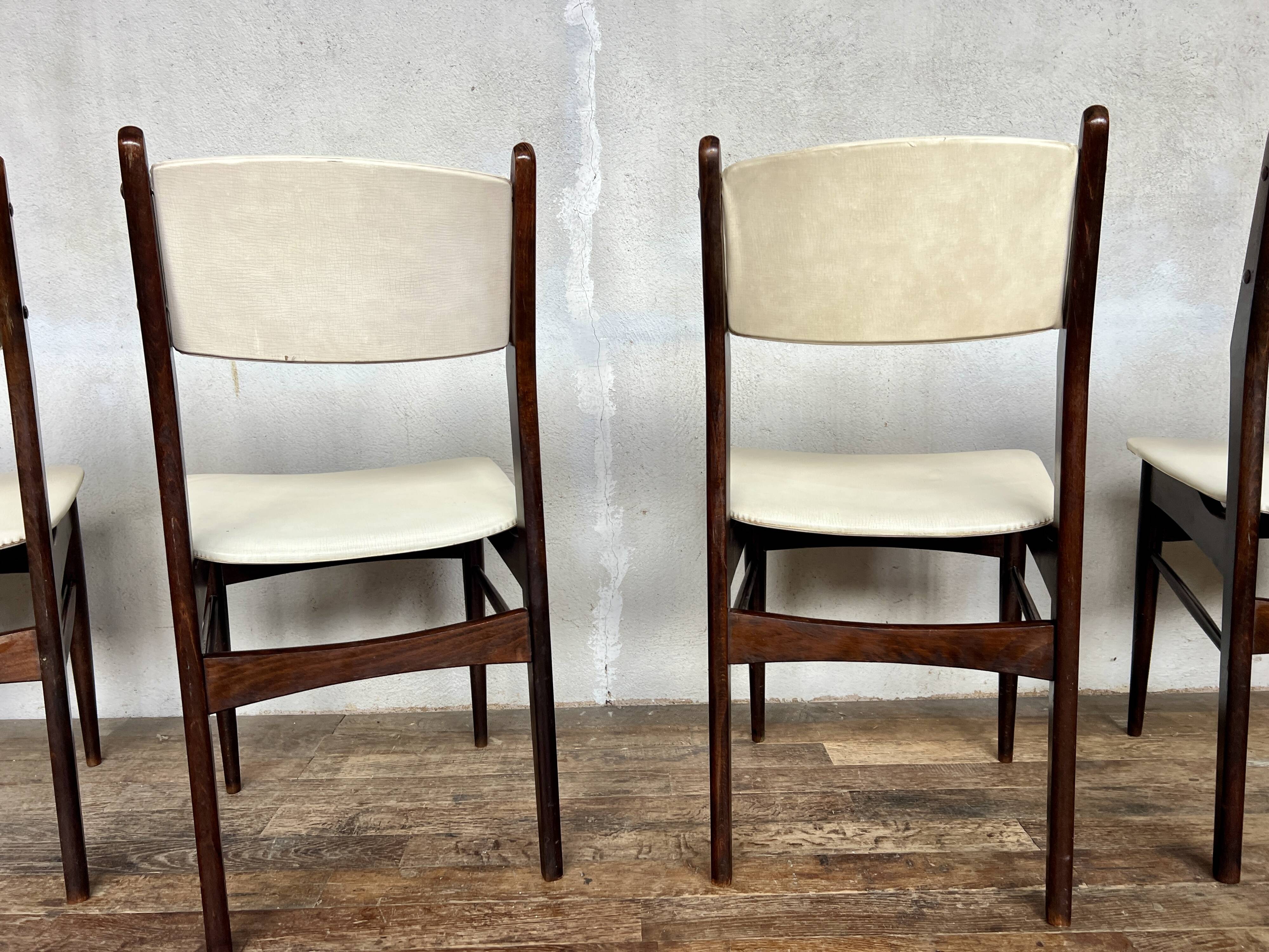 Set of 6 vintage 1960s chairs