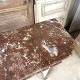 Red marble fireplace in the Louis XVI style, late 19th century