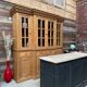 Pine shop display cabinet