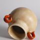Art Deco Ceramic Beige Vase with Red Handles by Anna-Lisa Thomson, Upsala Ekeby