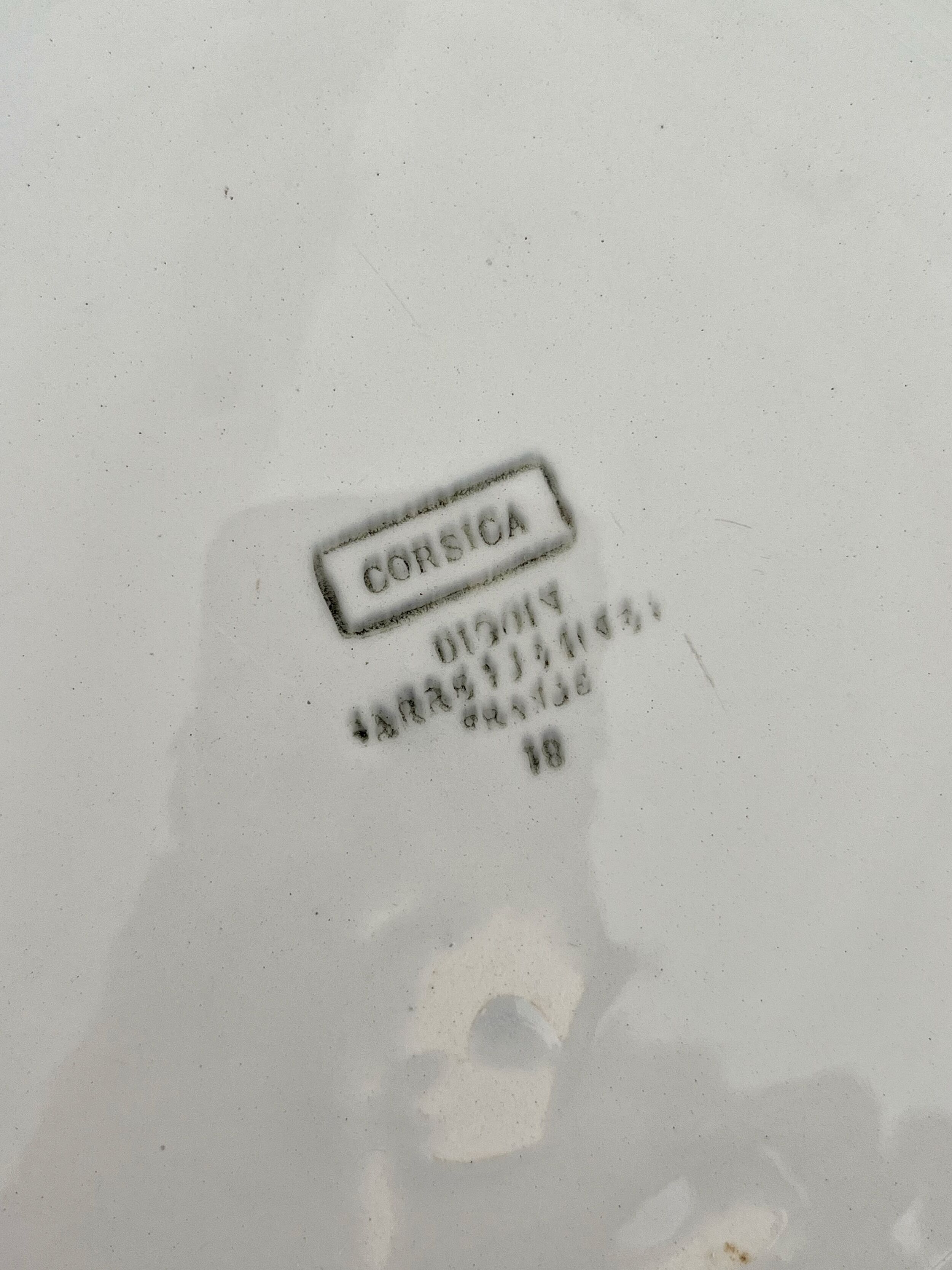 Corsica floral decoration hollow dish, Digoin Sarreguemines