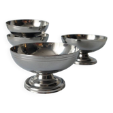 Set of 4 stainless steel ice cream dessert cups