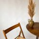 Pair folding chairs caning