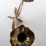 Two-light brass candle holder