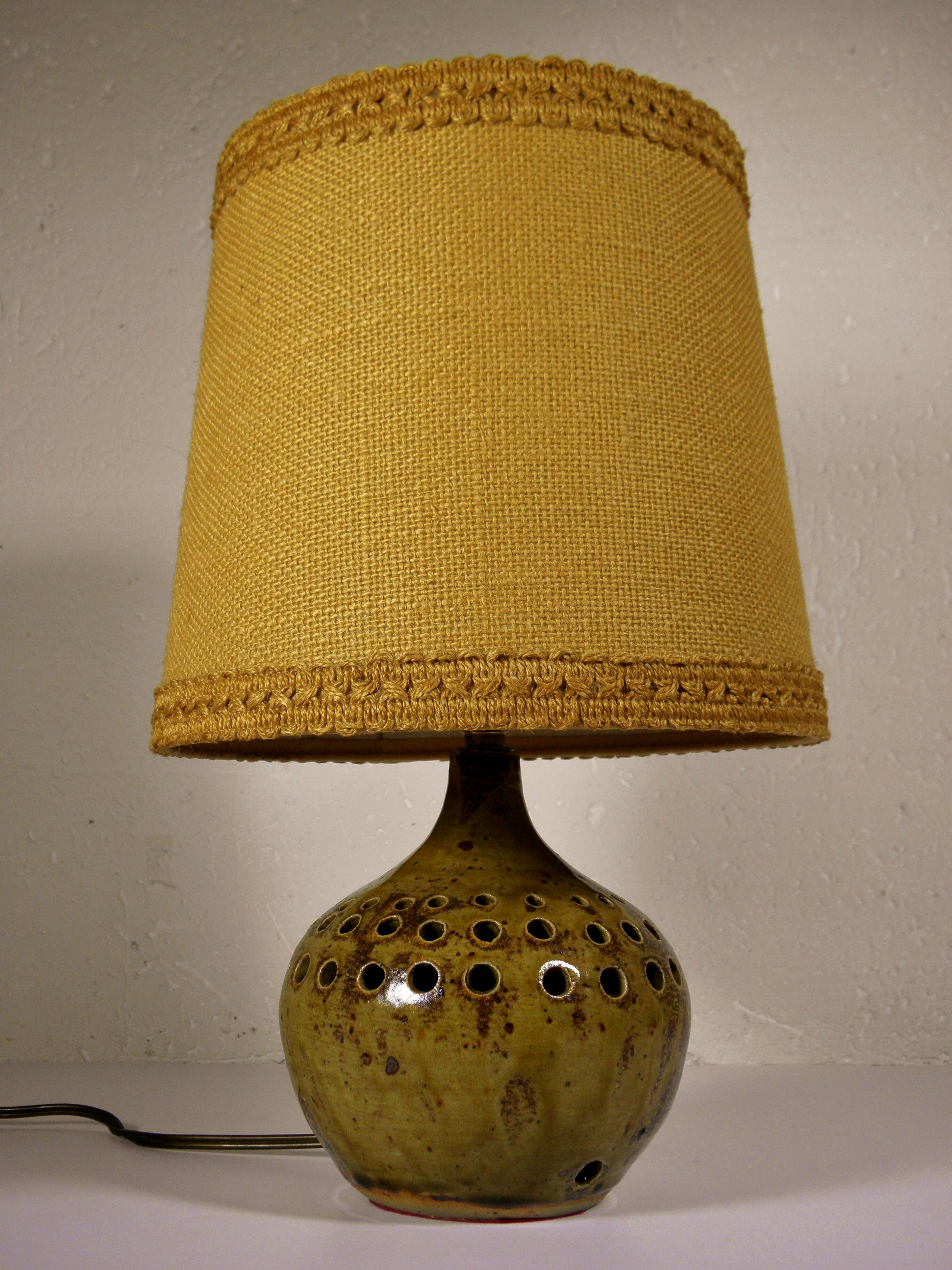 Lampe en gres années 70