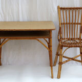 Rattan desk and Chair