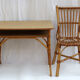 Bureau en rotin et sa chaise