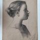Drawing: Portrait of a young woman