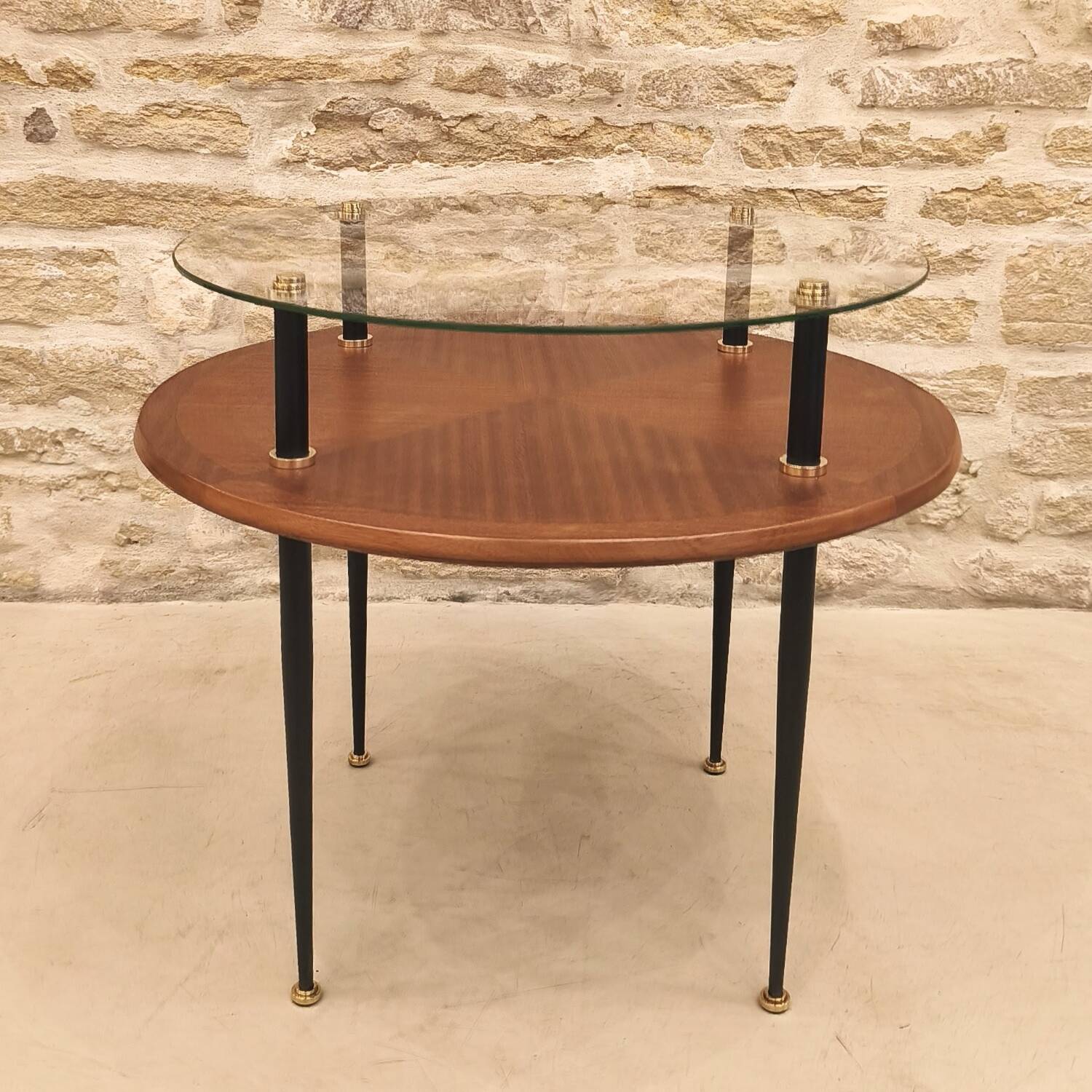 Two-tier side table, Italian work, 1950.