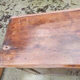 Low Parisian sideboard in solid wood 2 doors 2 drawers art deco handles