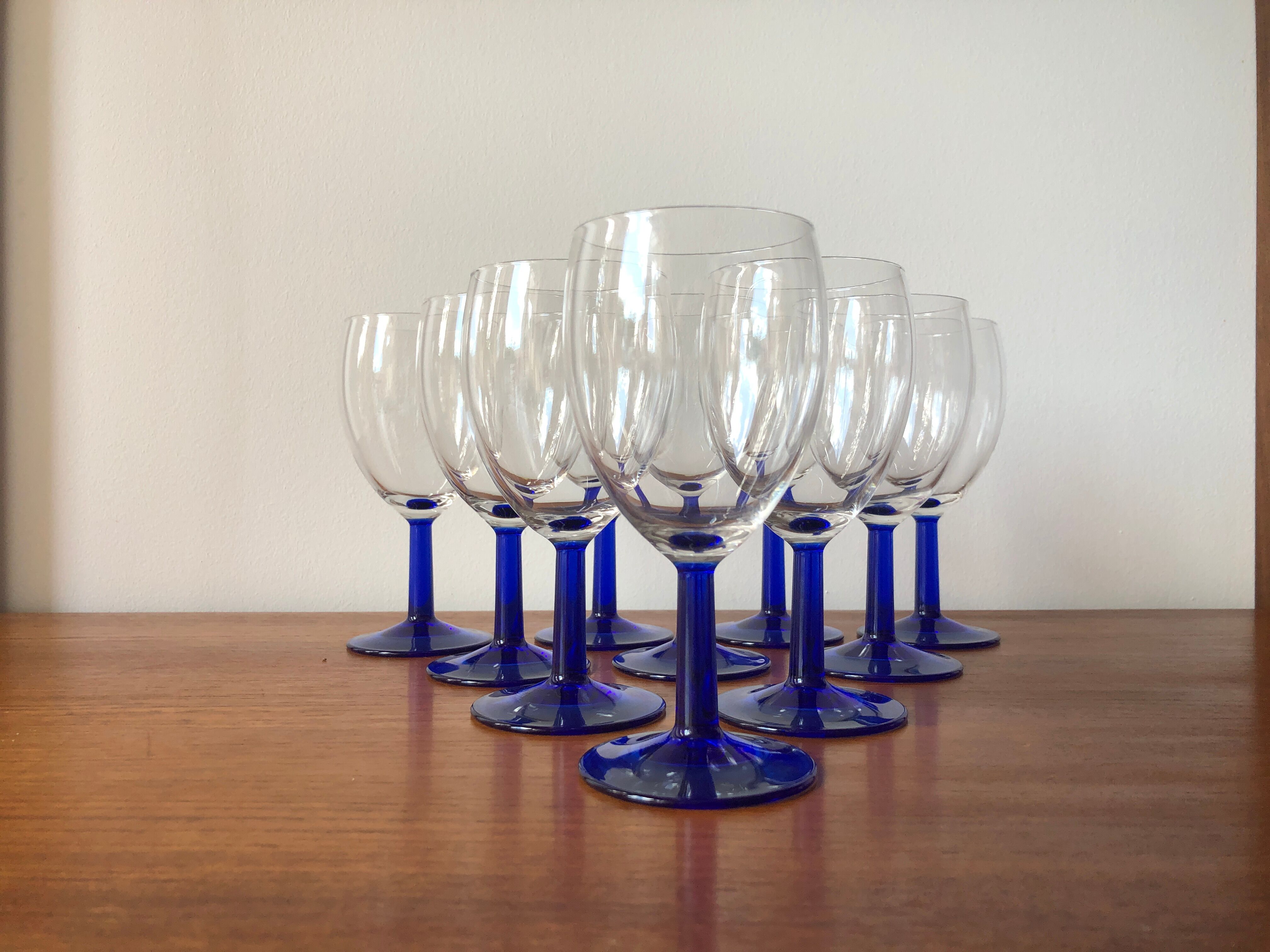 Vintage cobalt blue stemmed lenses