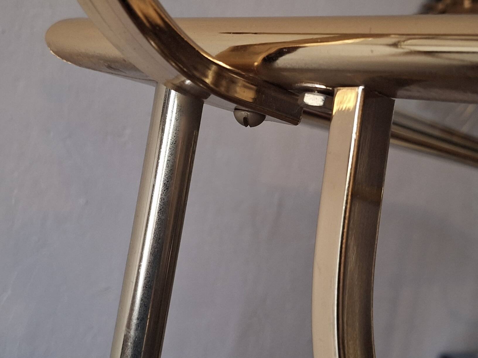 Hollywood Regency gilt brass bar cart drinks trolley, 1970s