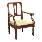Antique Directoire armchair in fabric, Italy, late 19th century.