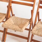 Vintage Silvio Coppola / Fratelli Montina table + chairs. Italy, 1970s