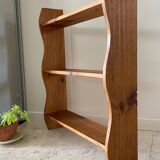 Shelf to stand or hang with 3 vintage wood trays