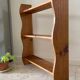 Shelf to stand or hang with 3 vintage wood trays
