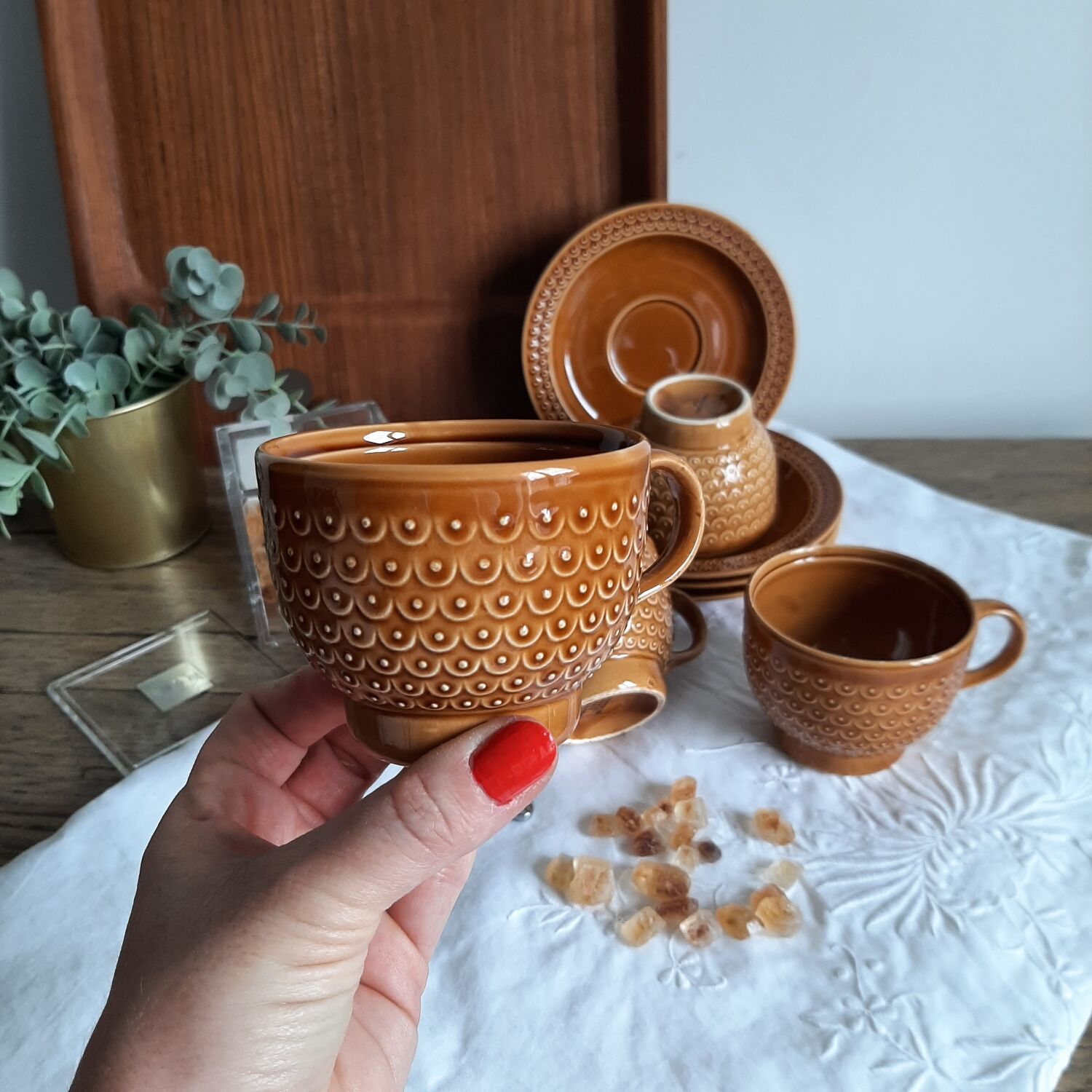 Vintage cups and saucers Pagnossin