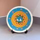 Hand-Painted Wall Decorative Ceramic Plate with Dove & Floral Folk Art Design