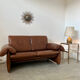Vintage sofa 2 places leather camel design de sede ds-1023
