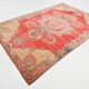 6X10 Vintage Red & Beige Made in Anatolian Turkish Vintage Rug, 184x296 Cm