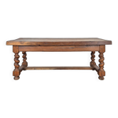 Table de ferme en chêne massif de style Louis XIII