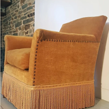 Velvet toad armchair