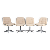 Set of 4 Strafor 451 armchairs by Randall Buck, 1970s