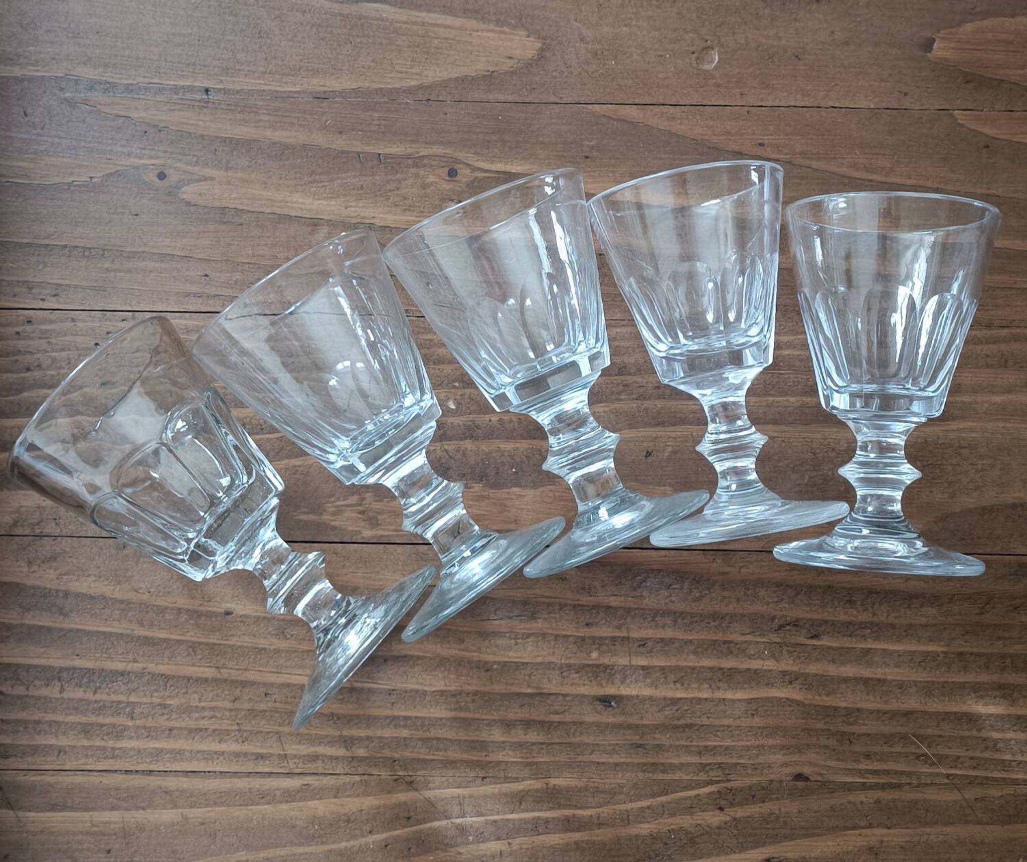Lot de verres à liqueur en cristal