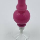 Pink and white opaline vase 31 cm