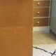 Wood and rattan chest of drawers